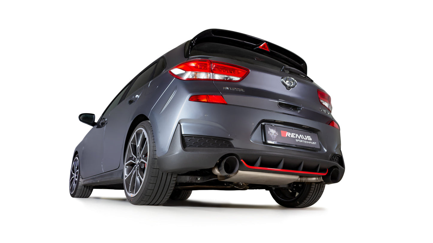 Remus Valved Rear Exhaust for Hyundai i30 N (i30N) 2.0 T-GDi (2018+) - GPF/PPF-Back Axle-Back Backbox | Switchable/Flap | EC Approved | 76mm (3") Stainless Performance System