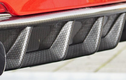 Genuine Rieger BMW 3 Series F30 F31 (2012-2019) Quad Exit Rear Diffuser/Valance (M Sport/M-Technic, incl. LCI) – Lower Bumper Insert/Rear Apron for Saloon/Sedan & Touring/Estate – Fits 320i 335i 340i – Up to 90mm Quad Tips