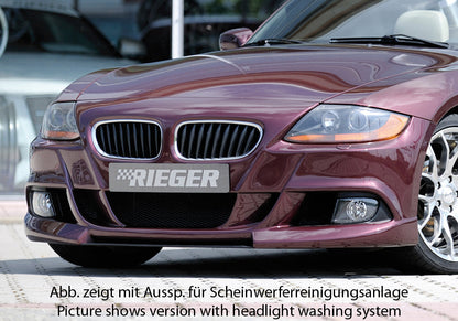 Genuine Rieger BMW Z4 E85 Roadster Front Bumper (2003-2005 Pre-Facelift)  German-Made ABS, Fog Light Recess  Part 00050500