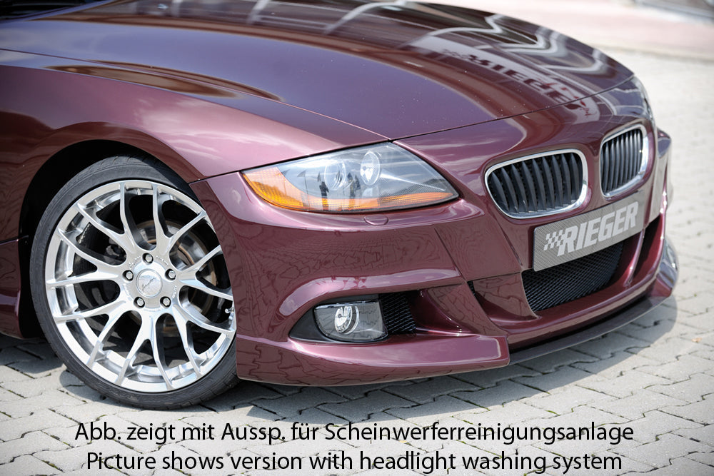 Genuine Rieger BMW Z4 E85 Roadster Front Bumper (2003-2005 Pre-Facelift)  German-Made ABS, Fog Light Recess  Part 00050500