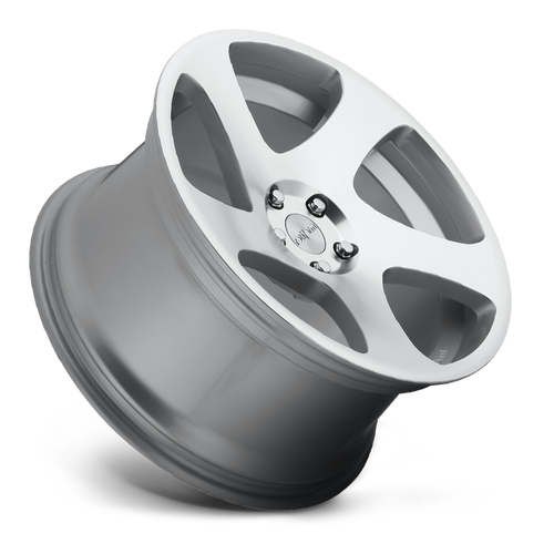 Rotiform TMB 18x8.5 ET45 PCD 5x120 Silver Machined Face Alloy Wheels | 18 Inch 1-Piece Monoblock Cast Rims | Twisted 5-Spoke Turbine Style Concave Performance Aftermarket Wheel Set