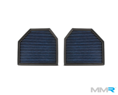 MMR Performance High-Flow Panel Air Filters (Pair) for BMW M2 Competition F87, M3 F80, M4 F82/F83, M5 F10, M6 F12/F13 | S55 & S63 | Washable Reusable Cotton Gauze Drop-In Intake Filter Replacement