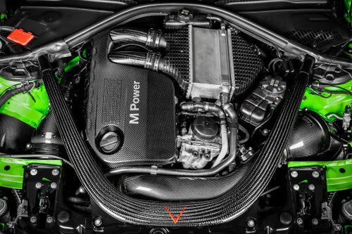 Eventuri Carbon Fibre Charge Pipes for BMW S55 F8X – M3 F80, M4 F82/F83, M2 Competition/CS F87 | Boost/Intercooler/Turbo Outlet Hot-Side Pipe Upgrade | Direct Replacement