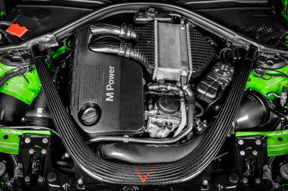 Eventuri Carbon Fibre Charge Pipes for BMW S55 F8X – M3 F80, M4 F82/F83, M2 Competition/CS F87 | Boost/Intercooler/Turbo Outlet Hot-Side Pipe Upgrade | Direct Replacement