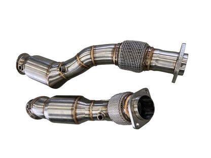 Active Autowerke S58 High-Flow Sport Cats / Catted Downpipes for BMW X3 M & X4 M F97/F98 2019+ (Competition) | GESI G-Sport UHO Catalytic Converters | 49-State EPA OBD2 Compliant | 3" 304SS Front Pipes | Part 11-070
