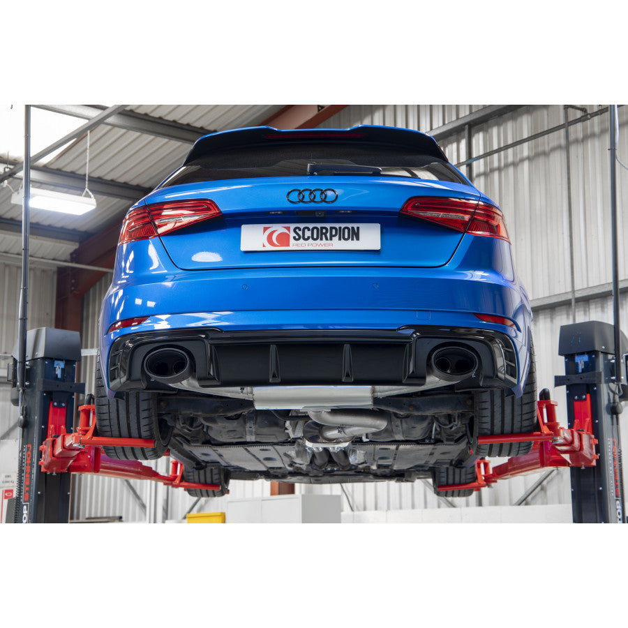 Scorpion Exhausts - Audi RS3 8V SPORTBACK Facelift (GPF and non GPF models) cat-back / gpf back system  (Multiple Options) - Carbon Tips