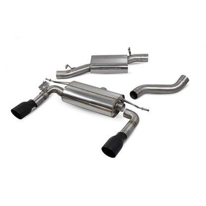 Scorpion Audi TT MK3 2.0 TFSi Quattro (14-18) Resonated cat-back system with electronic valves – Daytona Black Ceramic Tips – SAU085C