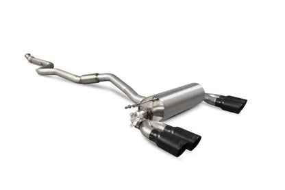 Scorpion BMW M2 F87 Exhaust 2016-2019 - Valved Switchable/Active Electronic Valve/Flap Rear System (Axle-Back Back Box/Muffler Rear Silencer) with Black Ceramic Tailpipes - UK Made Performance Sports Exhaust Upgrade