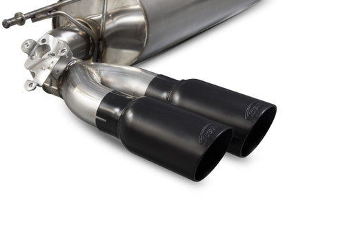 Scorpion BMW M2 F87 Exhaust 2016-2019 - Valved Switchable/Active Electronic Valve/Flap Rear System (Axle-Back Back Box/Muffler Rear Silencer) with Black Ceramic Tailpipes - UK Made Performance Sports Exhaust Upgrade