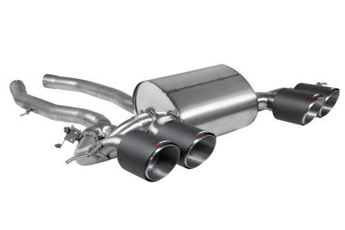 Scorpion Half System Axle-Back Rear Exhaust Back Box for BMW M3 G80 & M4 G82 (incl. Competition) 2021+ | G8x Muffler/Rear Silencer Upgrade | Ascari 114mm Tips | 70mm (2.75") Pipework | PN SBM084CF