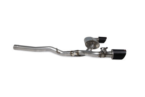 Scorpion Valved GPF Back Exhaust for BMW 128ti F40 2021+ - Rear Section Backbox Rear Silencer Axle Back Muffler, 70mm Bore, Twin 114mm Ascari Tips - Electronic Valve Control Sports Exhaust, BMW 1 Series F40 - Part SBM085CF