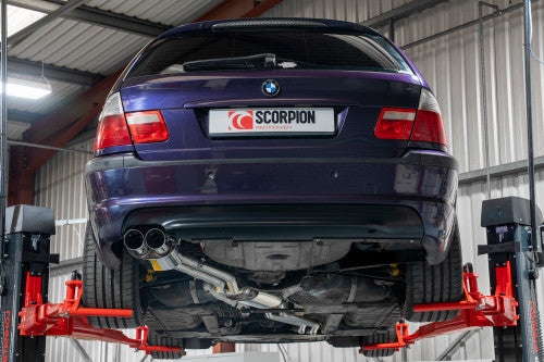 Scorpion BMW E46 3 Series Cat-Back/Catback Exhaust 320i 325i 330i (2000-on) Performance Stainless Rear Silencer/Backbox/Muffler | Daytona 83mm Tip | 2" 50.8mm | Direct Fit | SBM093D