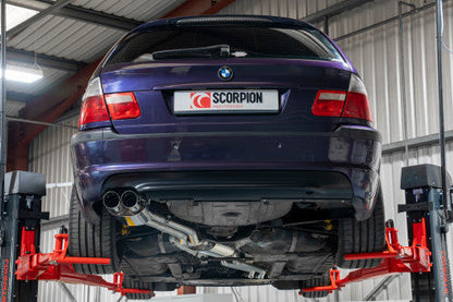 Scorpion BMW E46 3 Series Cat-Back/Catback Exhaust 320i 325i 330i (2000-on) Performance Stainless Rear Silencer/Backbox/Muffler | Daytona 83mm Tip | 2" 50.8mm | Direct Fit | SBM093D
