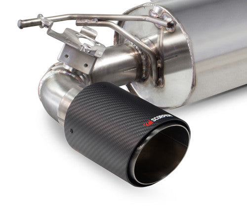 Scorpion Valved Axle-Back/Back Box Exhaust for BMW 1 Series M140i F20/F21 (2018-on GPF/PPF) — OEM Flap Control, 80mm Bore, Ascari 100mm Tips — Rear Silencer/Muffler Upgrade — SBMS082CF