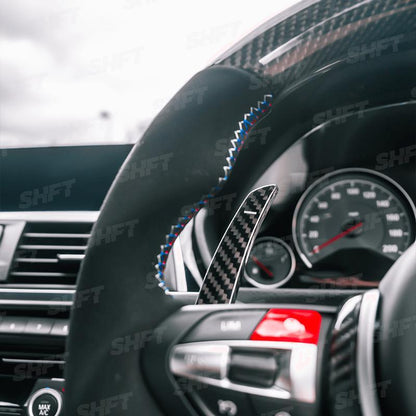 SHFT BMW F Series Automatic Paddle Shifters In Gloss/Matte Carbon Fibre