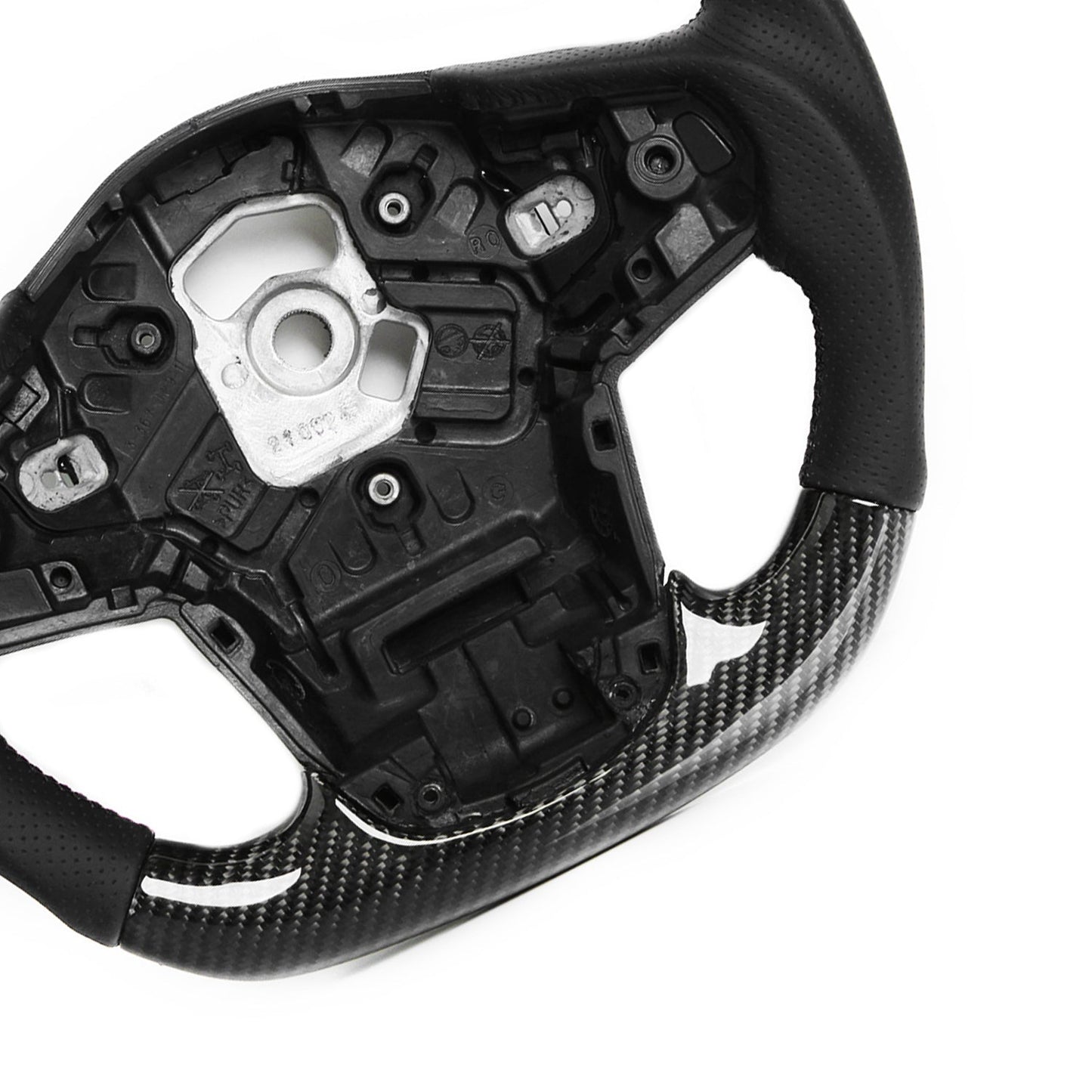 SHFT Toyota Supra Steering Wheel In Gloss Carbon Fibre & Leather (A90)
