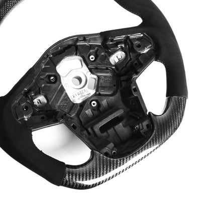 SHFT Toyota Supra Steering Wheel in Gloss Carbon Fibre & Alcantara (A90)