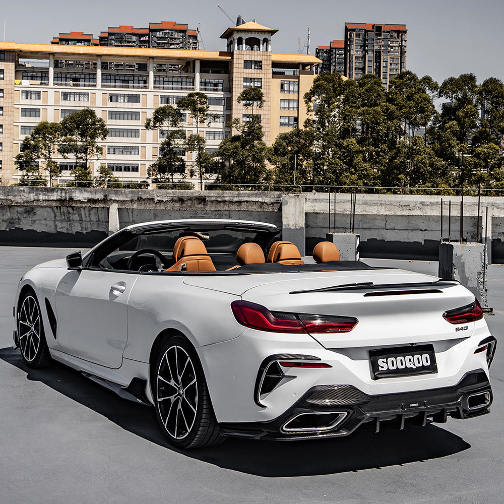 SooQoo BMW F93 M8 Gran Coupe Side Skirts In Gloss Carbon Fibre