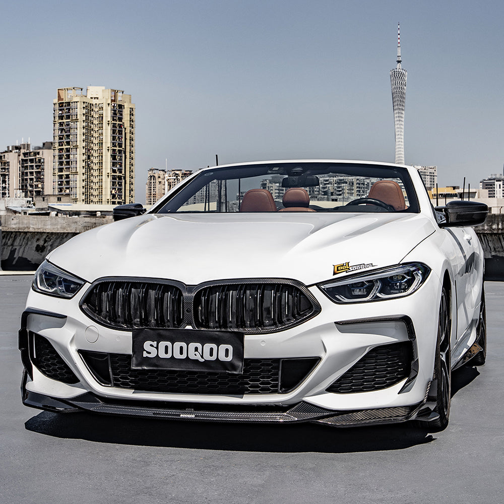 SooQoo BMW F93 M8 Gran Coupe Side Skirts In Gloss Carbon Fibre
