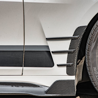 SooQoo BMW G22 G23 4 Series Front Side Fender Trims In Gloss Carbon Fibre