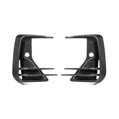 SooQoo BMW iX3 / X3 G01 / X4 G02 LCI Front Ducts In Gloss Carbon Fibre