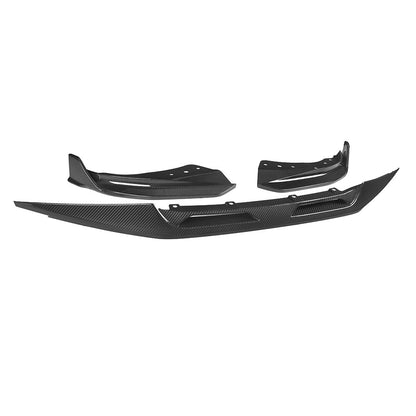 SooQoo BMW 4 Series G22 G23 Front Splitter In Gloss Carbon Fibre