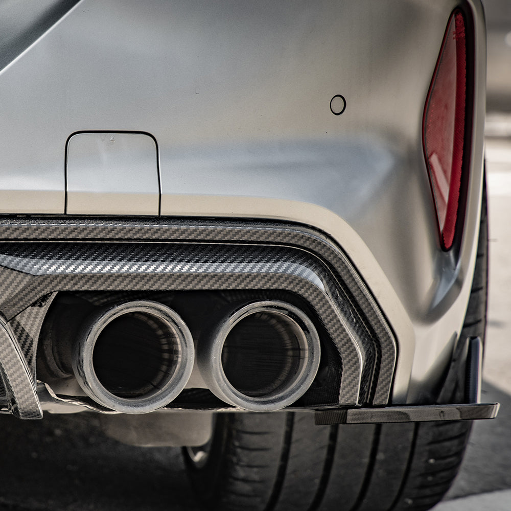 SooQoo BMW M8 F93 Gran Coupe Aggressive Rear Diffuser In Gloss Carbon Fibre