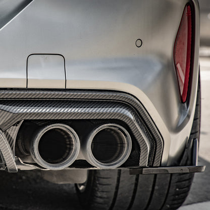 SooQoo BMW M8 F93 Gran Coupe Aggressive Rear Diffuser In Gloss Carbon Fibre