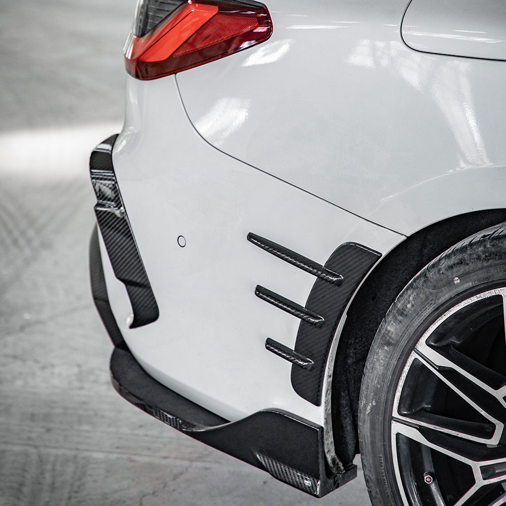 SooQoo BMW G22 G23 4 Series Rear Side Fender Trims In Gloss Carbon Fibre