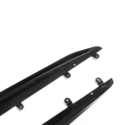 SooQoo BMW F93 M8 Gran Coupe Side Skirts In Gloss Carbon Fibre