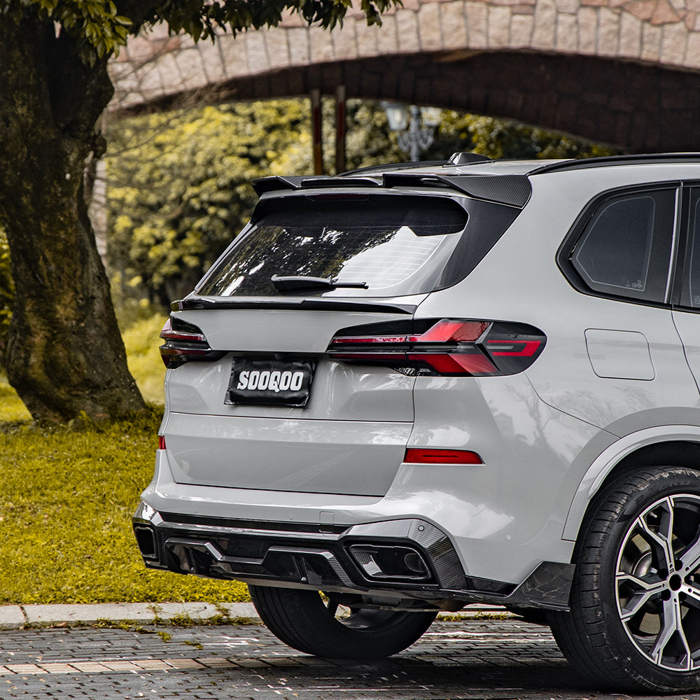 SooQoo BMW G05 X5 SQ Style Rear Diffuser In Gloss Carbon Fibre