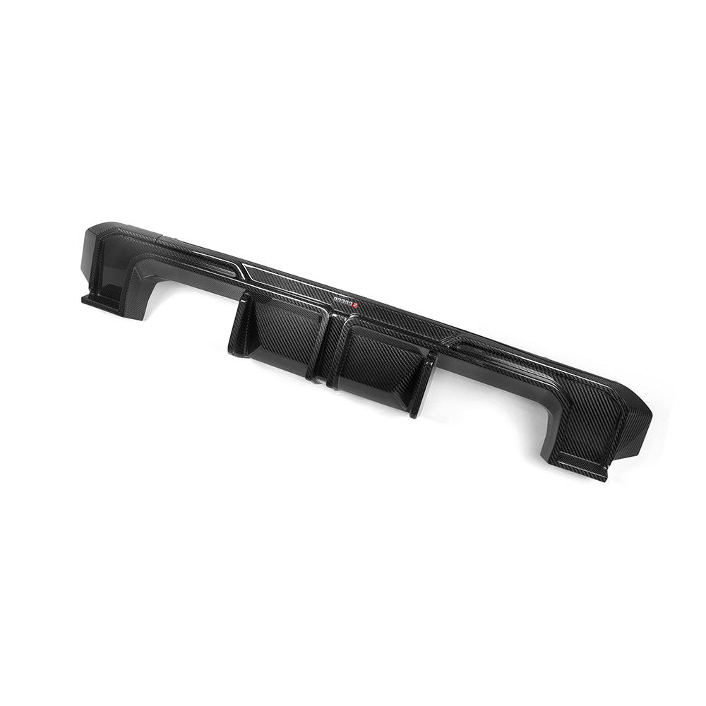 SooQoo BMW G80 & G81 M3 Rear Diffuser + Rear Splitters In Gloss Carbon Fibre