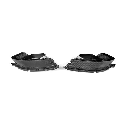 SooQoo BMW G82 & G83 M4 Rear Diffuser + Rear Splitters In Gloss Carbon Fibre