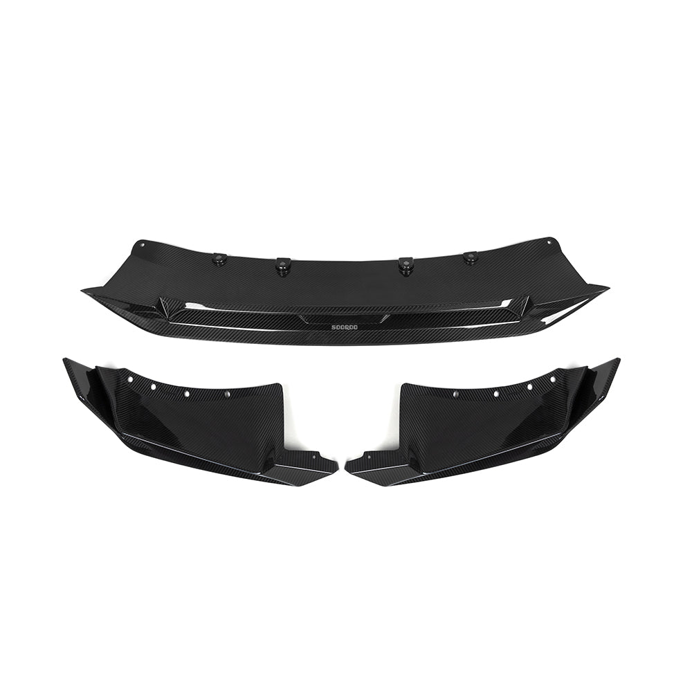 SooQoo BMW G05 X5 LCI Front Splitter In Gloss Carbon Fibre