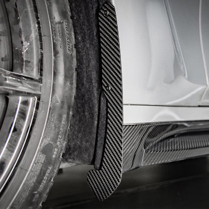 SooQoo BMW G80 M3 Front Mud Flaps In Gloss Carbon Fibre
