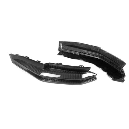 SooQoo BMW G80 & G81 M3 Rear Diffuser With Brake Light + Rear Splitters In Gloss Carbon Fibre