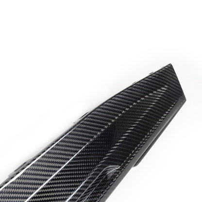 SooQoo BMW G80 & G81 M3 Rear Diffuser With Brake Light + Rear Splitters In Gloss Carbon Fibre
