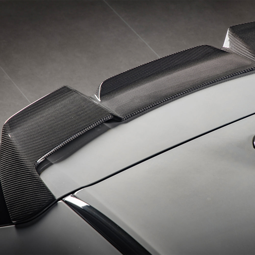 SooQoo BMW G05 X5 Rear Roof Spoiler In Gloss Carbon Fibre