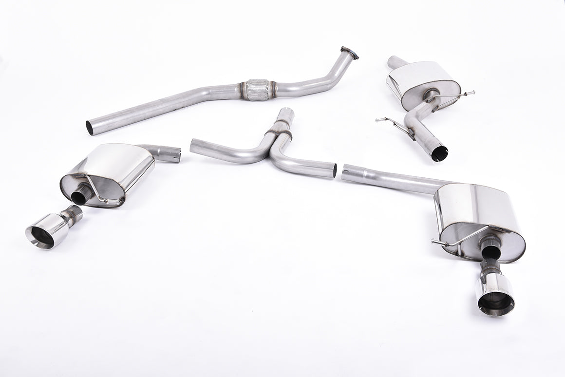 Milltek Sport - Cat Back Exhaust (Multiple Options) Audi A4 B8 2.0TFSI S Line (2WD and quattro Tiptronic-only)