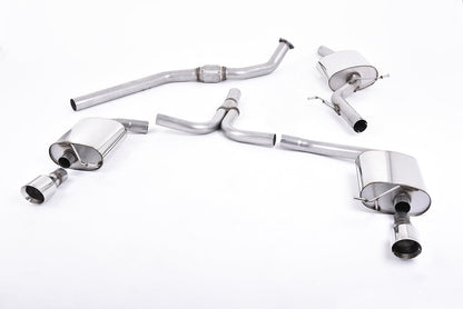 Milltek Sport - Cat Back Exhaust (Multiple Options) Audi A4 B8 2.0TFSI S Line (2WD and quattro Tiptronic-only)