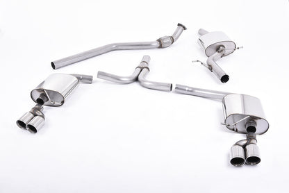 Milltek Sport - Cat Back Exhaust (Multiple Options) Audi A4 B8 2.0TFSI S Line (2WD and quattro Tiptronic-only)