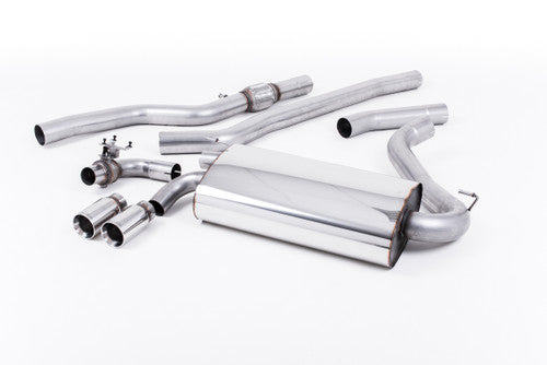 Milltek Sport Cat-Back Exhaust System for BMW 4 Series F32 428i Coupe (2014-2020) - Non-Resonated Louder, OE-Style Twin Outlet, Polished Tips, 304 Stainless Steel - Automatic, N20 Only, No Tow Bar - SSXBM1009