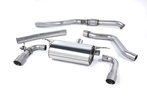 Milltek Sport Cat-Back/Catback Exhaust for BMW 2 Series F22 M235i Coupe (2014+) – Non-Resonated Performance/Sports Rear System, T304 Stainless Steel with Titanium Tips | Race Straight-Through Sound | 3.0 Turbo N55 | Bolt-On UK Made