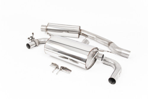 Milltek Sport OPF/GPF-Back Resonated Stainless Exhaust with Twin Polished GT90 90mm Tips for BMW 1 Series M140i F20/F21 LCI (2019+) 3 & 5 Door Hatchback B58 - Rear/Axle-Back Back Box Performance System, OPF-Safe