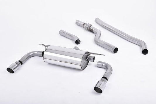 Milltek Sport BMW 3 Series F30 328i M Sport N20 2.0T 3" Cat-Back Exhaust System (2012+) - Stainless Steel, Twin 90mm GT90 Polished Tips - EC Approved or Non-Res Race - SSXBM961/SSXBM962