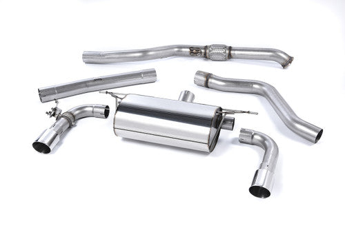 Milltek Sport Axle-Back / Rear Silencer Sports Exhaust for BMW 2 Series F22 M235i N55 Coupe (2014+) – Polished Tailpipes, T304 Stainless Steel, UK Made Back Box Upgrade, Bolt-On
