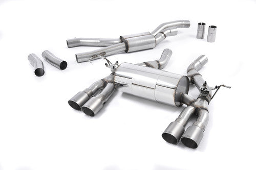 Milltek Sport Cat-Back Exhaust System for BMW F80 M3 & M3 Competition Saloon 2014-2018 (Non-OPF/GPF) - Titanium Tips, T304 Stainless - SSXBM994 - OE System Requires Cutting