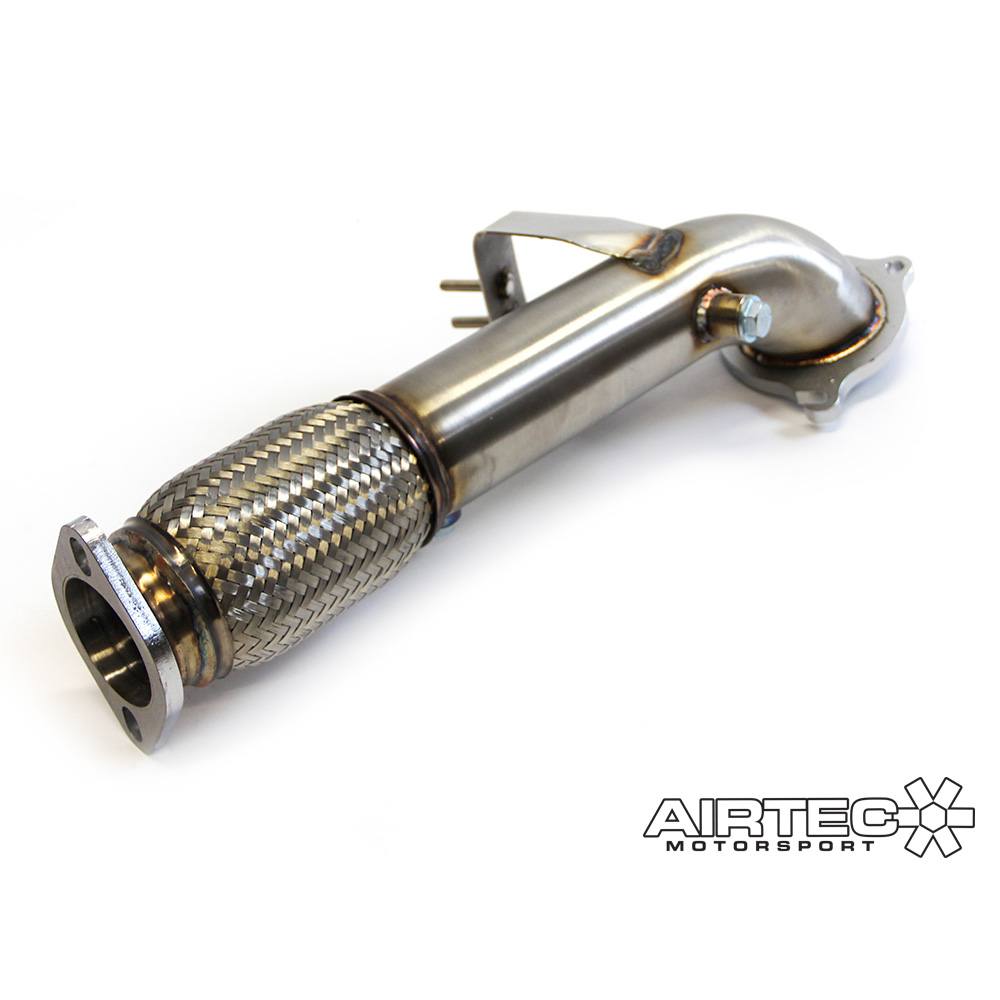 AIRTEC Motorsport 3in Decat Catless Downpipe for Ford Fiesta ST180 Mk7 1.6 EcoBoost (2013-2017) - 76mm Race/Test Front Pipe Turbo Downpipe Exhaust Upgrade, Cat Delete Straight Pipe, Track/Off-Road Use Only