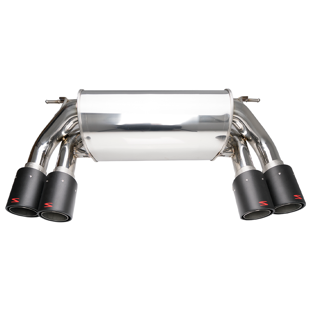 Stone Exhaust BMW M2 F87 N55 Valved Cat-Back Performance Exhaust | Switchable Flap/Valvetronic Sports System, Rear Section + Mid-Pipe Catback Muffler/Back Box Upgrade | OEM Valve Control, OPF/GPF Compatible | AP519