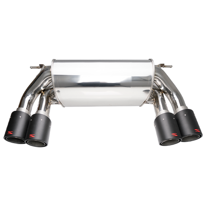 Stone Exhaust BMW M2 F87 N55 Valved Cat-Back Performance Exhaust | Switchable Flap/Valvetronic Sports System, Rear Section + Mid-Pipe Catback Muffler/Back Box Upgrade | OEM Valve Control, OPF/GPF Compatible | AP519